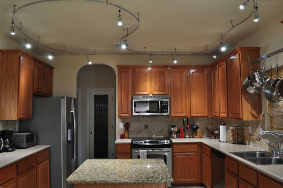 led track lighting in kitchen